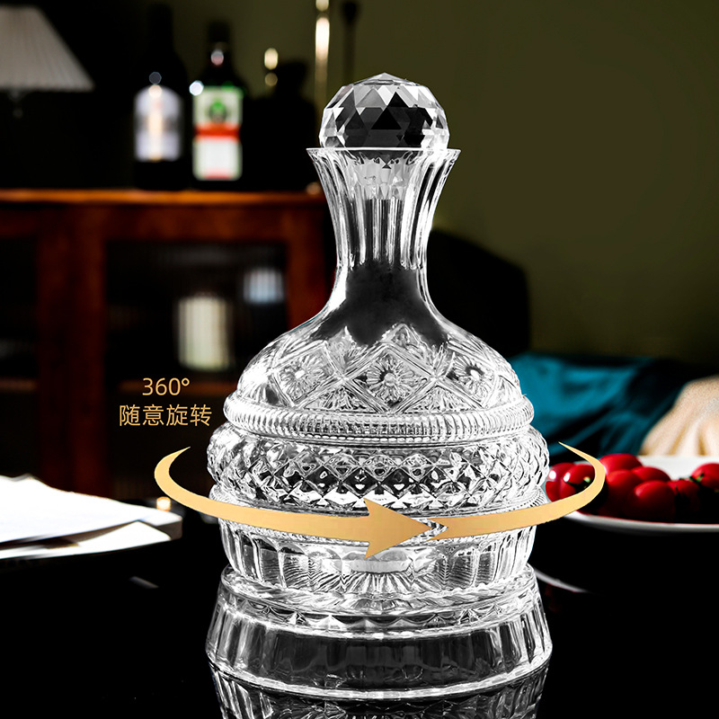 உயர்நிலை சுழலும் ஒயின் ஒயின் டிவைடர் ஆபரணம் பானை